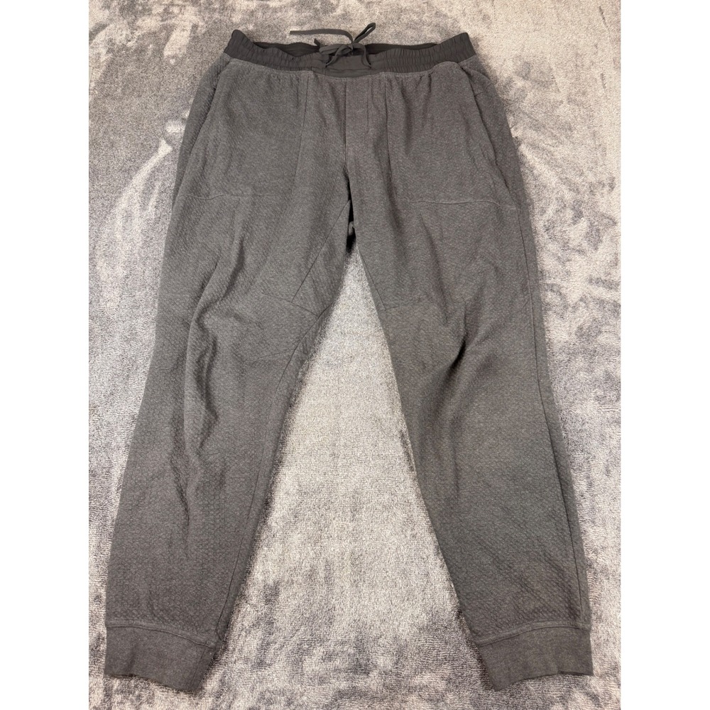 Lululemon Engineered Warmth Joggers Mens XL Gray Textured Knit Sweatpants